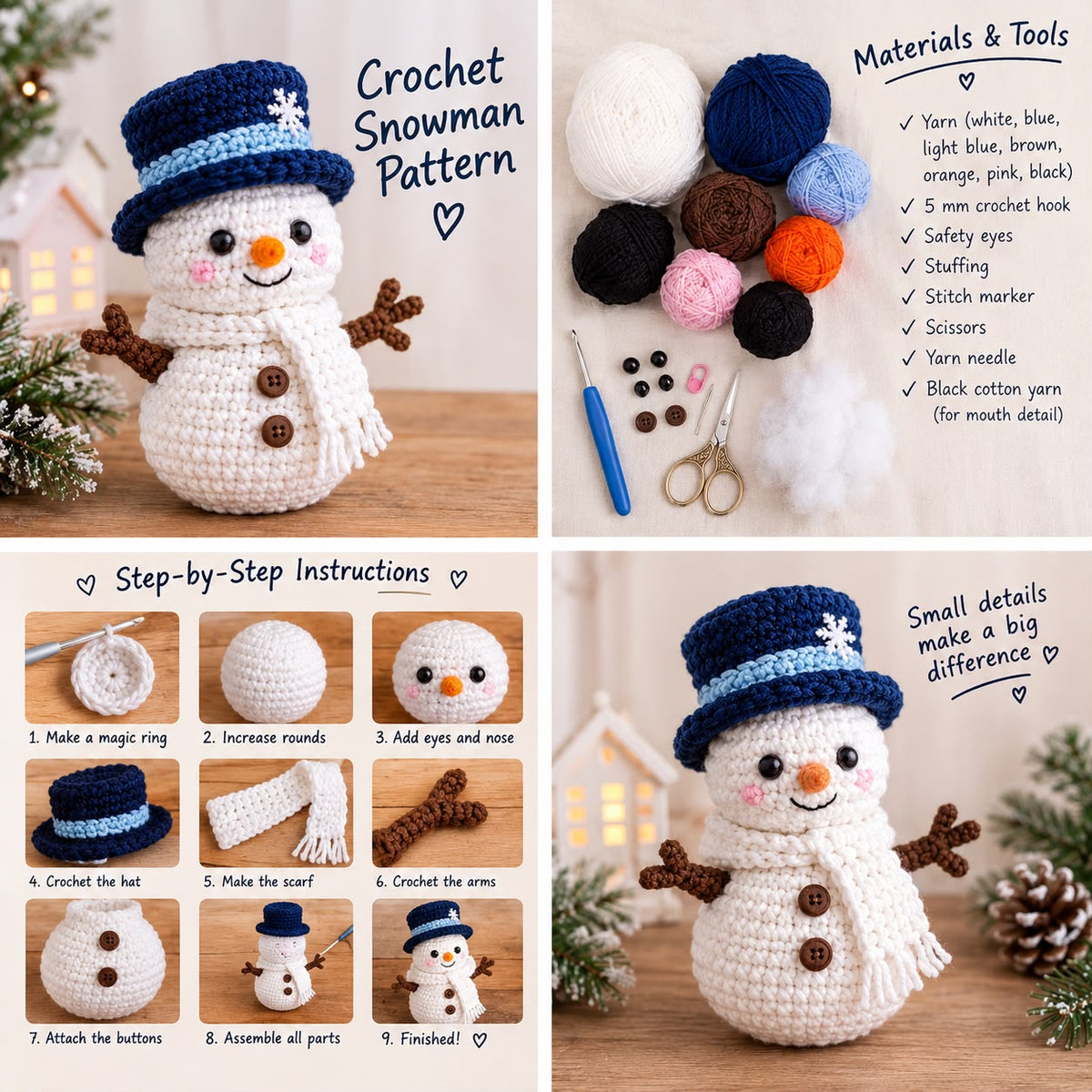 10 Christmas Crochet Patterns – PDF Bundle 🎄🧶