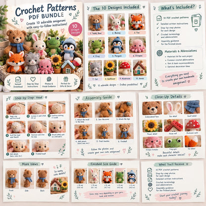 10 Christmas Crochet Patterns – PDF Bundle 🎄🧶