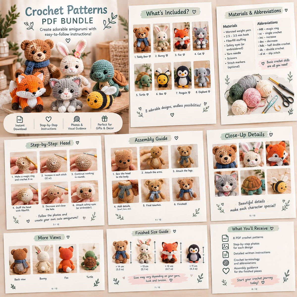 10 Christmas Crochet Patterns – PDF Bundle 🎄🧶