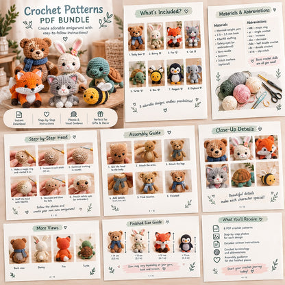 10 Christmas Crochet Patterns – PDF Bundle 🎄🧶