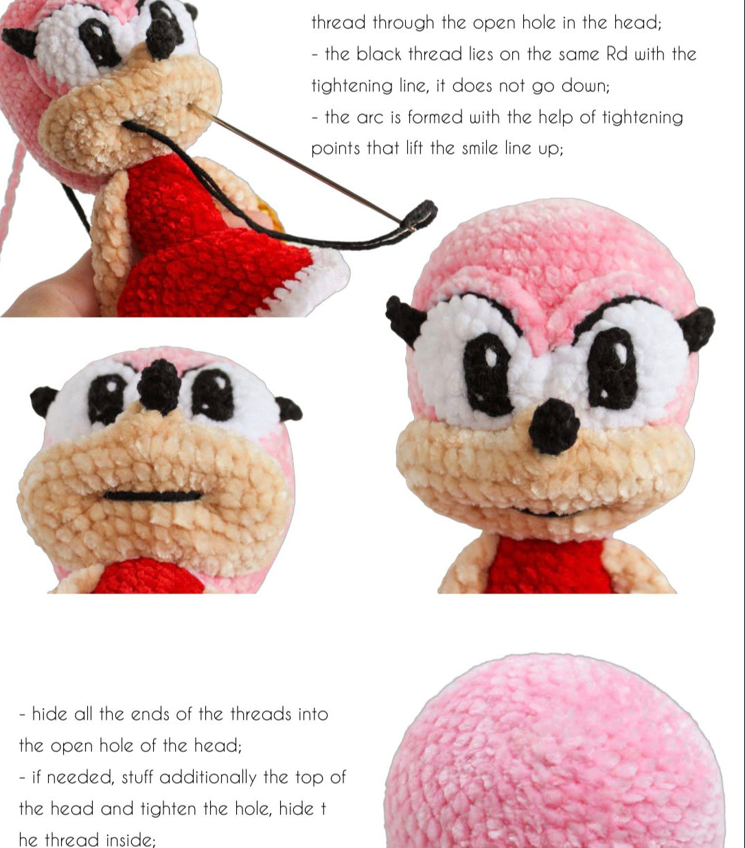 Amy Sonic Crochet Pattern – PDF 🧶✨